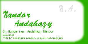 nandor andahazy business card